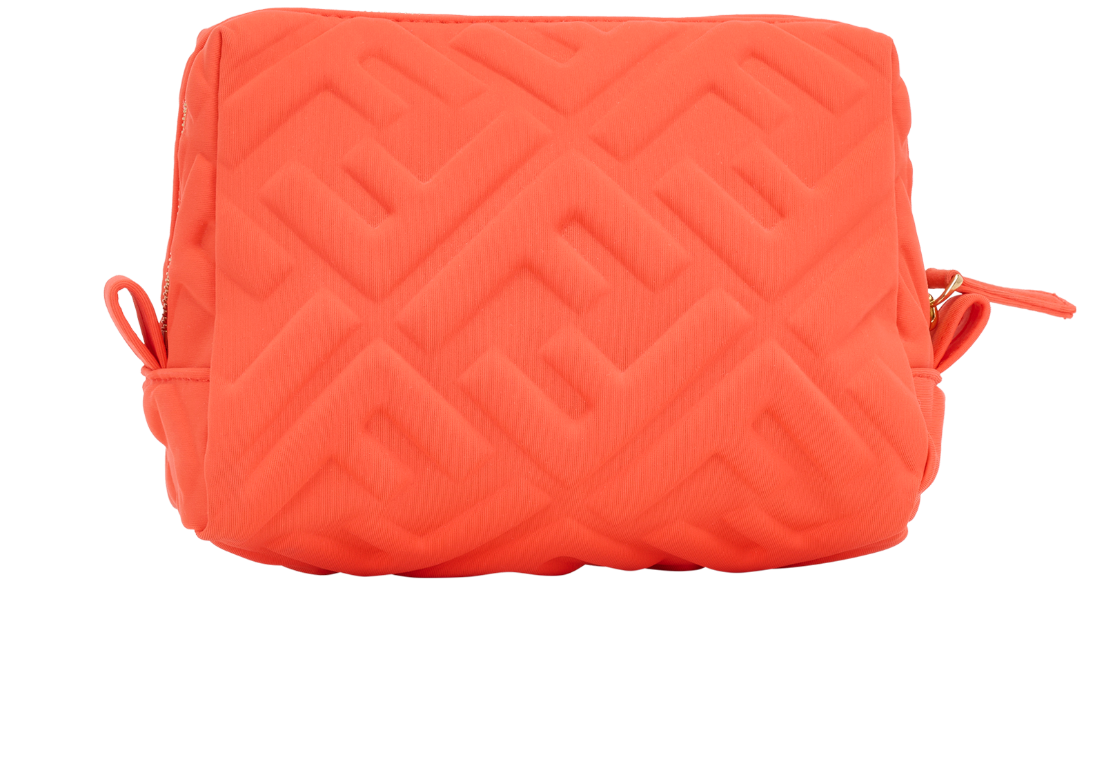 Fendi FF Cosmetic Pouch, &pound;260, Accessories, Orange, Fabric, Back view